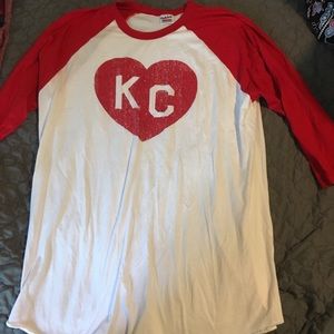 Charlie Hustle baseball KC tee